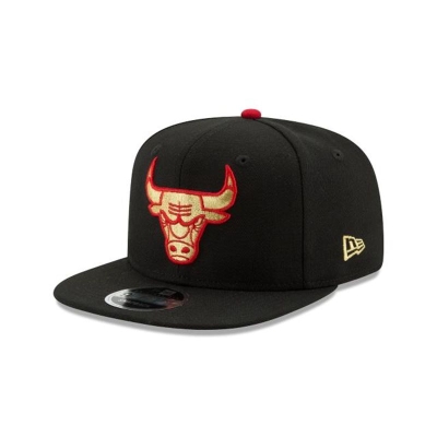 Sapca New Era Chicago Bulls NBA Gold Flip 9FIFTY Snapback - Negrii